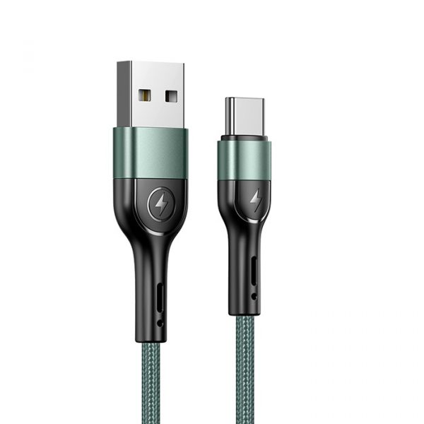 Кабел USB  Type-C USAMS 2A 1м U55 зелен