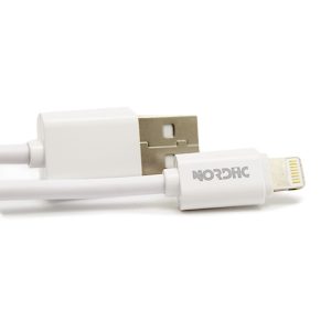 Кабел USB към iPhone Lightning NORDIC 2.1A 1м бял