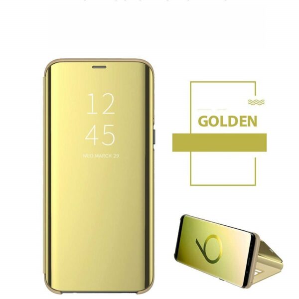 Калъф Smart Clear View за Samsung Galaxy S20 Златен
